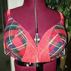 FUN RED PLAID VICTORIA'S SECRET BRA